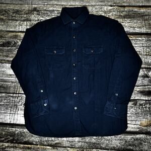 Tom Ford Black Label Men’s Blue Button Up Shirt 17(43) XL Turkey Designer